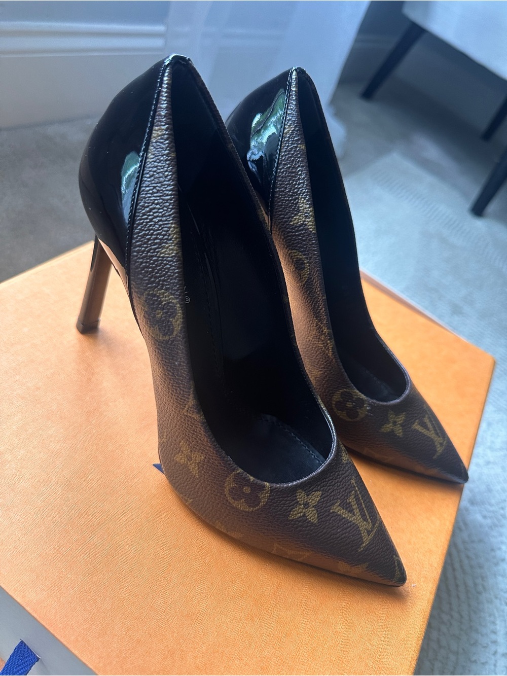 Louis Vuitton Brown Monogram Pointed-Toe Stiletto Pumps